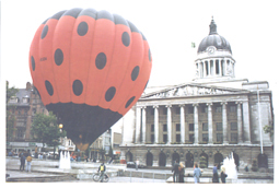 8 Ladybird balloon in  Market Square Robin Macey