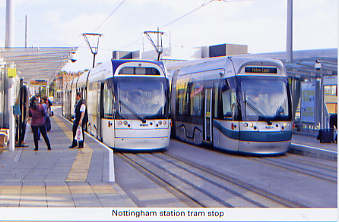 39. Nottingham station tram stop