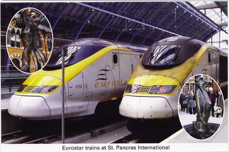 12 Eurostar trains at St. Pancras International