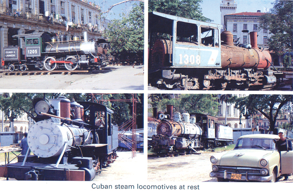 14 Retired steam locos in Cuba